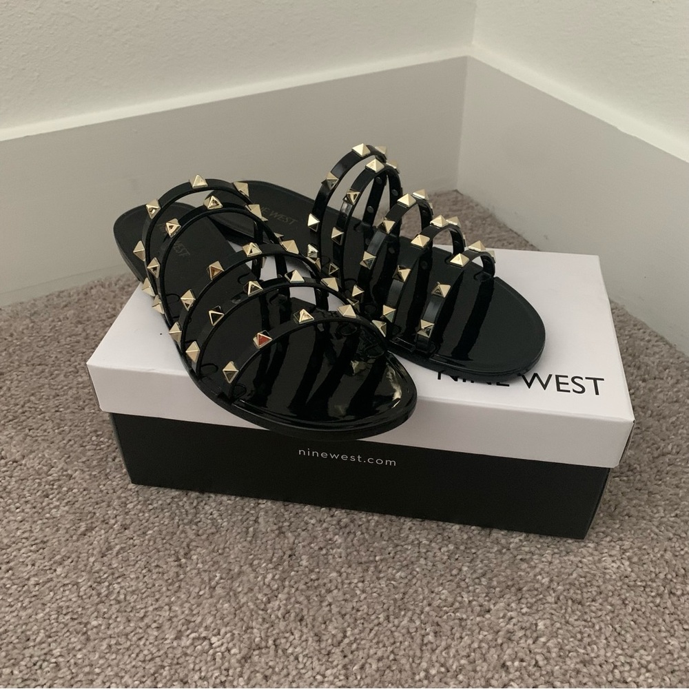 Nine West Charli 3 Studded Jelly Sandals